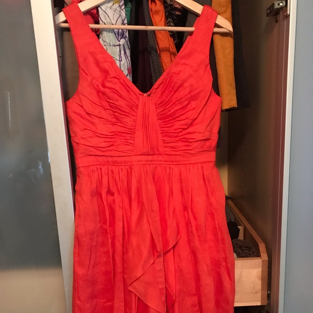 Quillaree (Anthropologie) tangerine dress